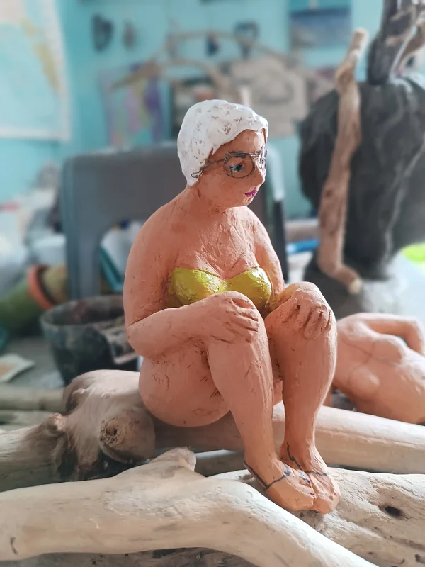 Skulptur Badtant av Marie Lindgren