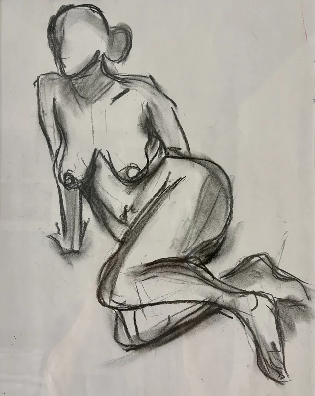 Woman sitting av Maria Nilsson