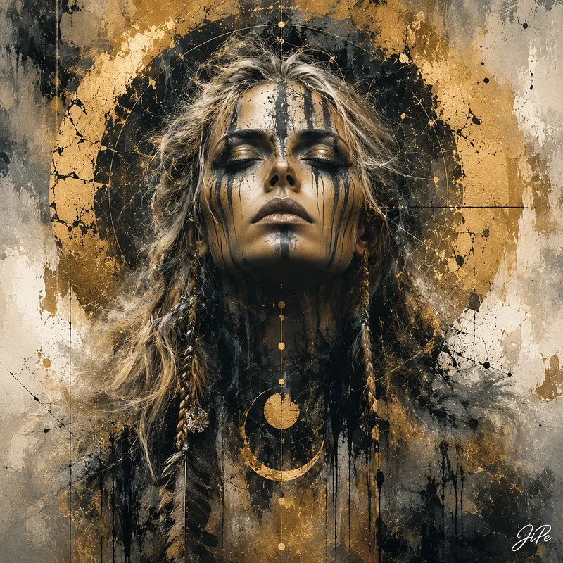 Oljemålning Halo of Ash av Jimmy Persson