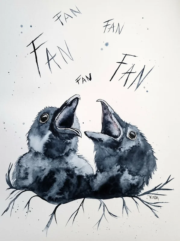 Akvarell Fan Fan Fan av Kiba Gustafsson