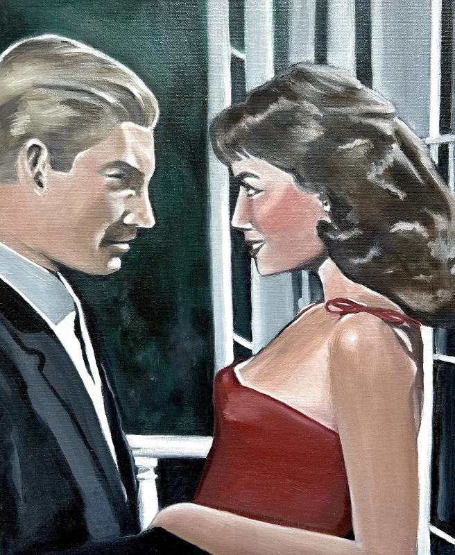 Oljemålning The look of Love av Helena Engström