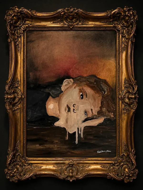 Oljemålning Elon av mig av Wilma-Marie Ottosson