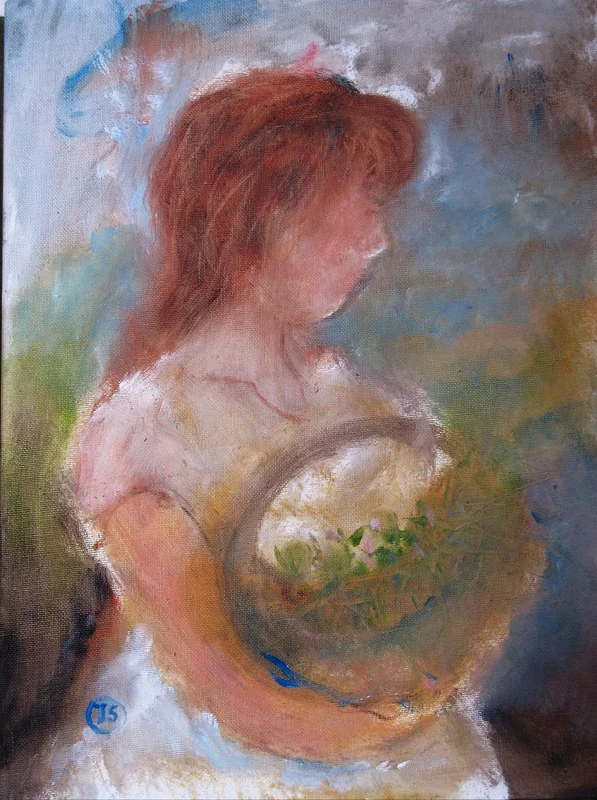 Oljemålning French girl av Jan Söderman