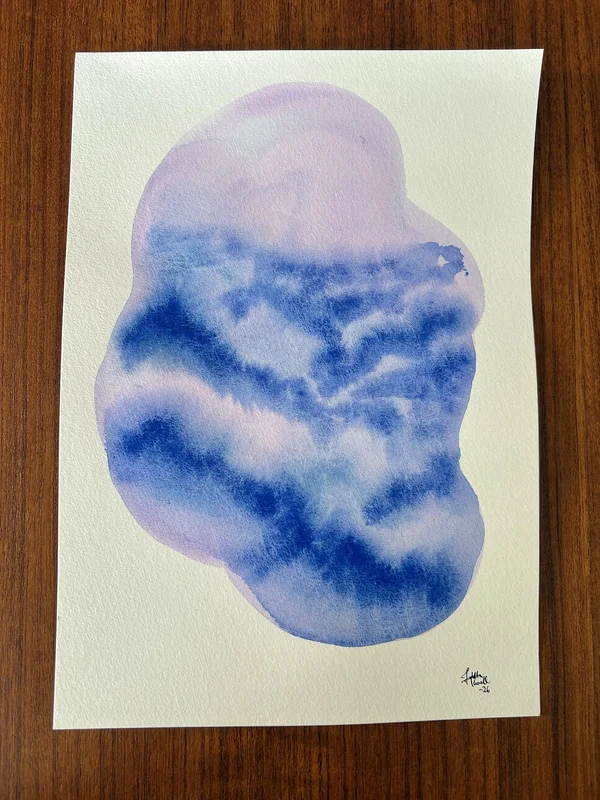 Akvarell Ocean / Cloud / Mist av Isabella Thorsell