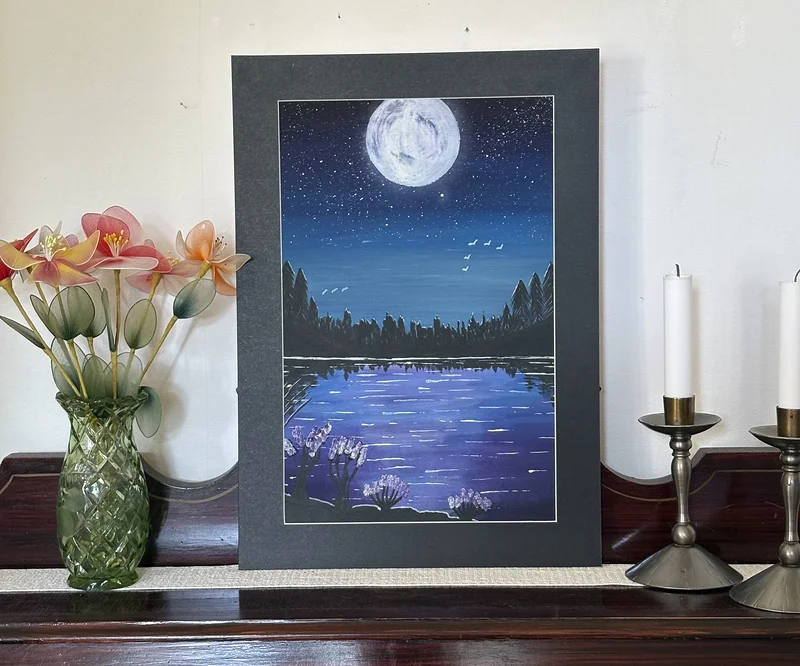 Akrylmålning Svarta skogen av Acmpainting