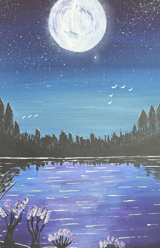 Akrylmålning Svarta skogen av Ann-Christin (Acmpainting) Martinsson