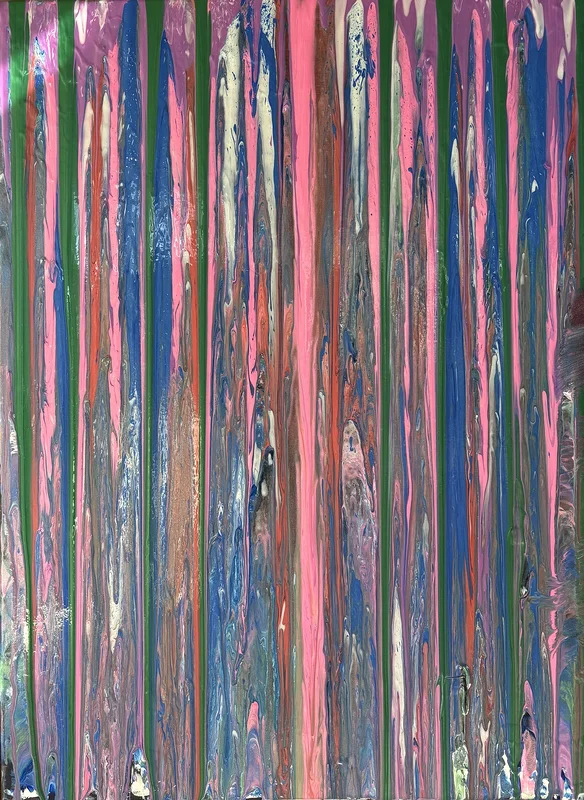 Akrylmålning Lyckans ränder av Ann-Christin (Acmpainting) Martinsson