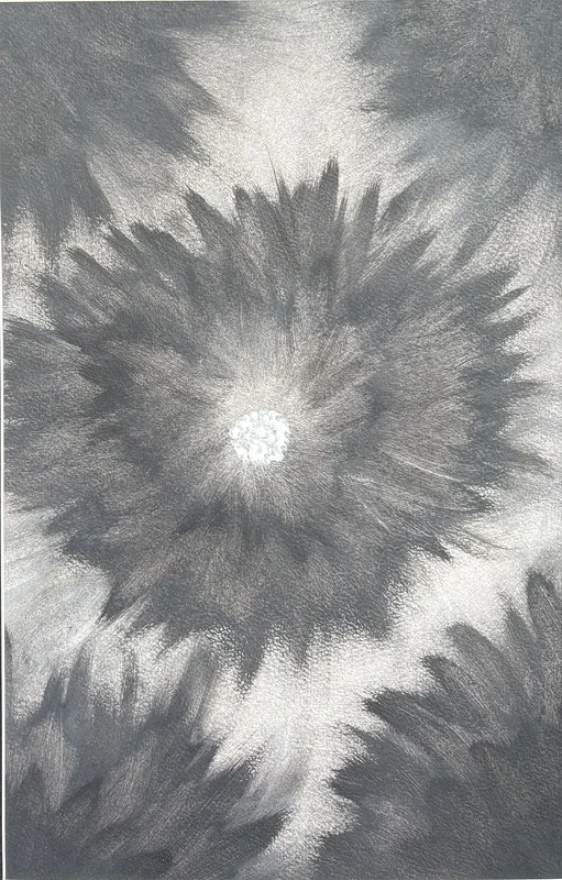 Akrylmålning Den svarta blomman av Ann-Christin (Acmpainting) Martinsson