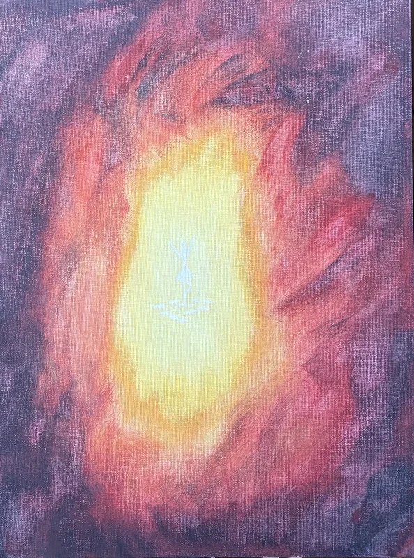 Akrylmålning Ballerinan av Ann-Christin (Acmpainting) Martinsson