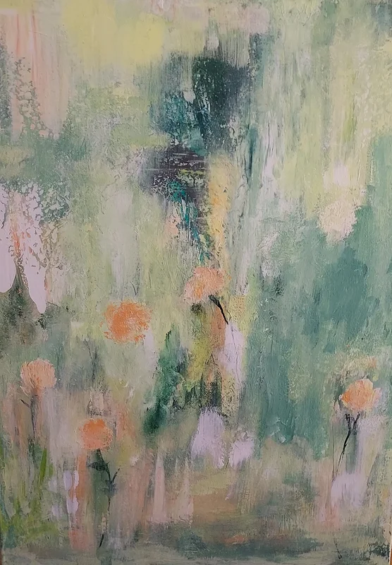 Akrylmålning Blomsteräng av Pia Smedman