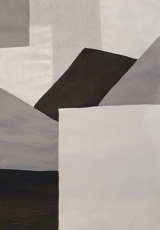 Akrylmålning Landscape in cubes av Maria Tyni Nilsson