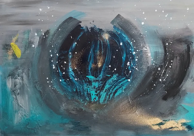 Akrylmålning Stargate av Pia Smedman