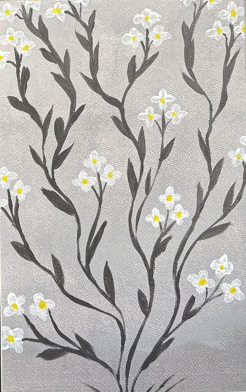 Akrylmålning Tre små blommor av Ann-Christin (Acmpainting) Martinsson