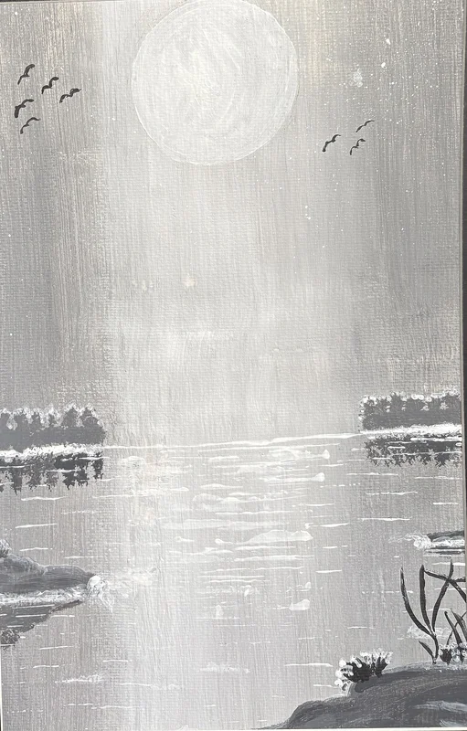 Akrylmålning Stilla natt av Ann-Christin (Acmpainting) Martinsson