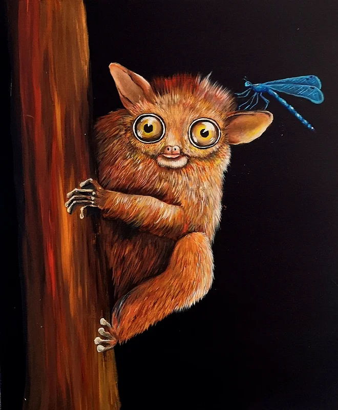 Akrylmålning Big eyes av Maria Borgring ( Fd Lindberg)