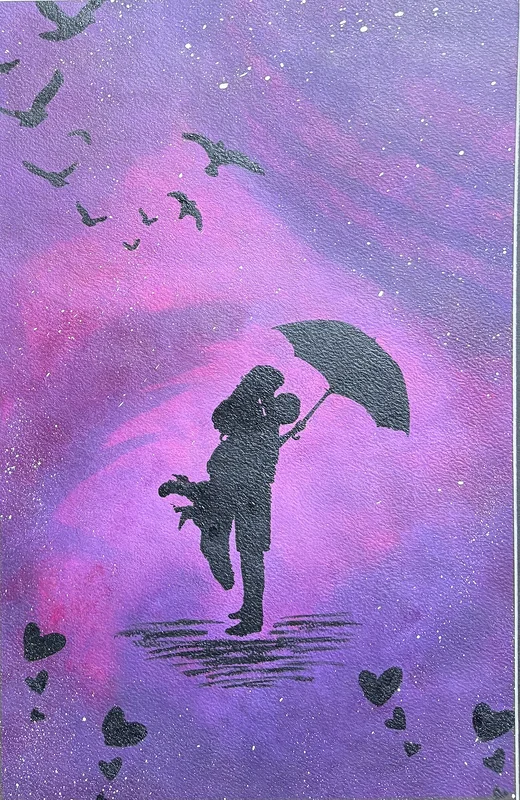 Akrylmålning Kramen av Ann-Christin (Acmpainting) Martinsson