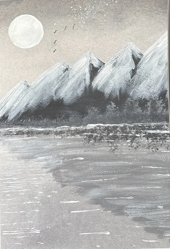 Akrylmålning Strandkanten av Ann-Christin (Acmpainting) Martinsson