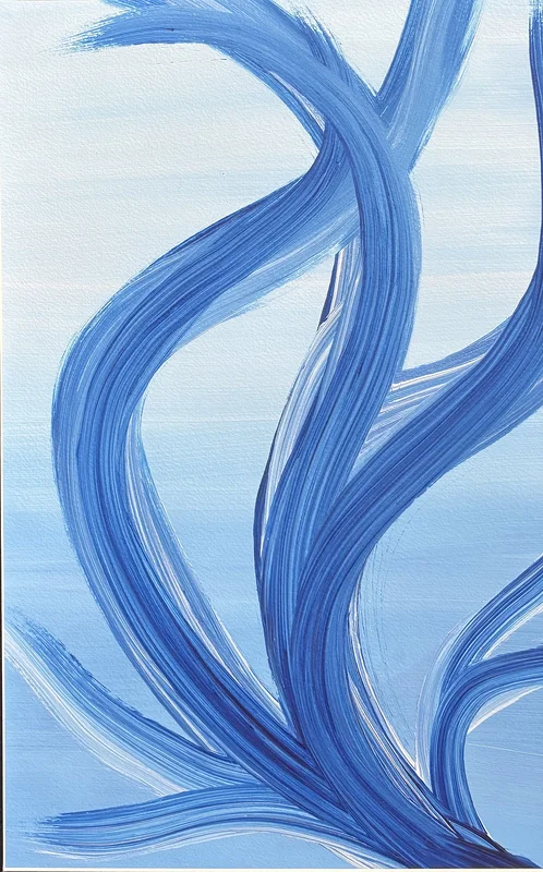 Akrylmålning Svajande löv 2 av Ann-Christin (Acmpainting) Martinsson
