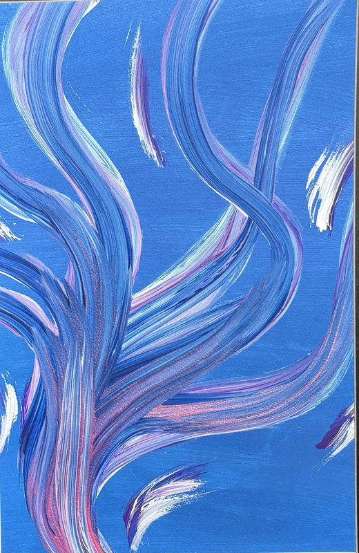 Akrylmålning Svajande löv 3 av Ann-Christin (Acmpainting) Martinsson