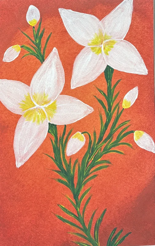 Akrylmålning Sommarblomman av Ann-Christin (Acmpainting) Martinsson