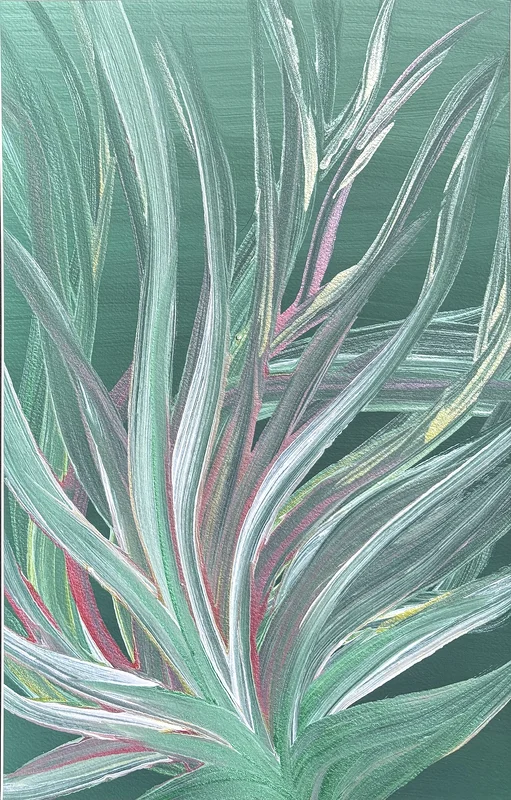 Akrylmålning Svajande blad 5 av Ann-Christin (Acmpainting) Martinsson