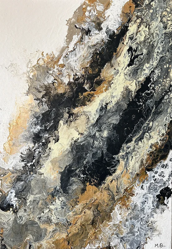 Akrylmålning Veins Of Gold av Montes De Oca