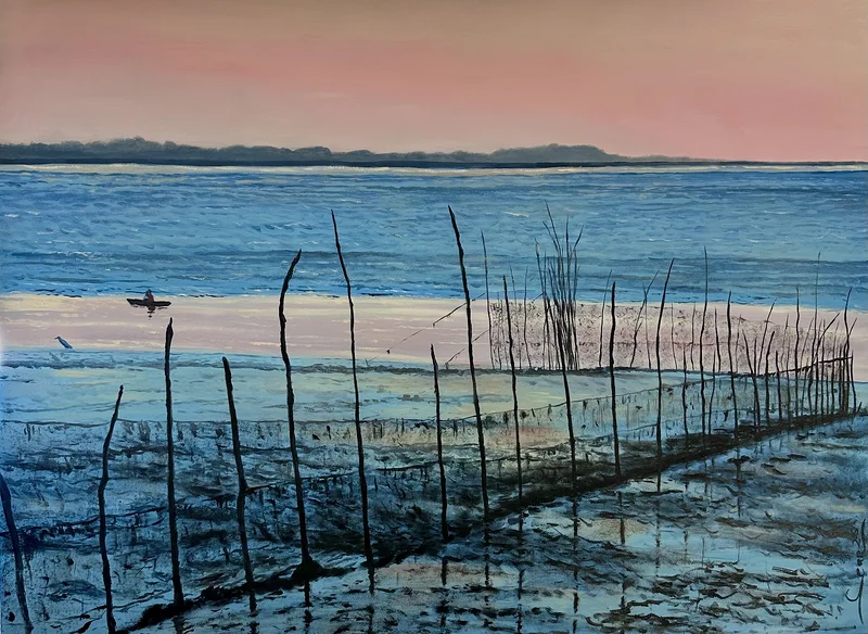 Oljemålning Another day goes by av Sean Aghili