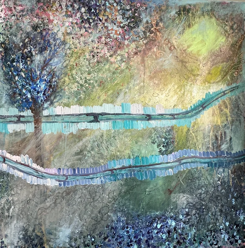 Akrylmålning Confetti av Art By Nina Johansson