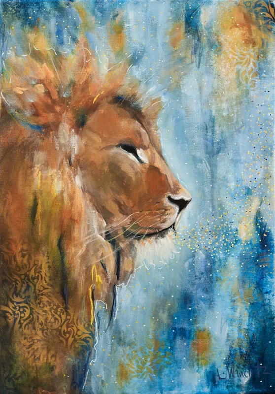 Akrylmålning Breath of Ruach av Louise Wincrantz