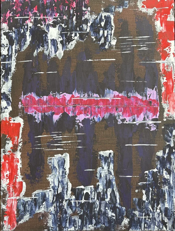 Akrylmålning Spökstaden av Ann-Christin (Acmpainting) Martinsson