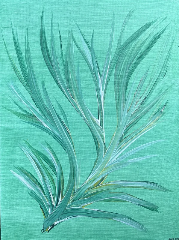 Akrylmålning Svajande blad 11 av Ann-Christin (Acmpainting) Martinsson