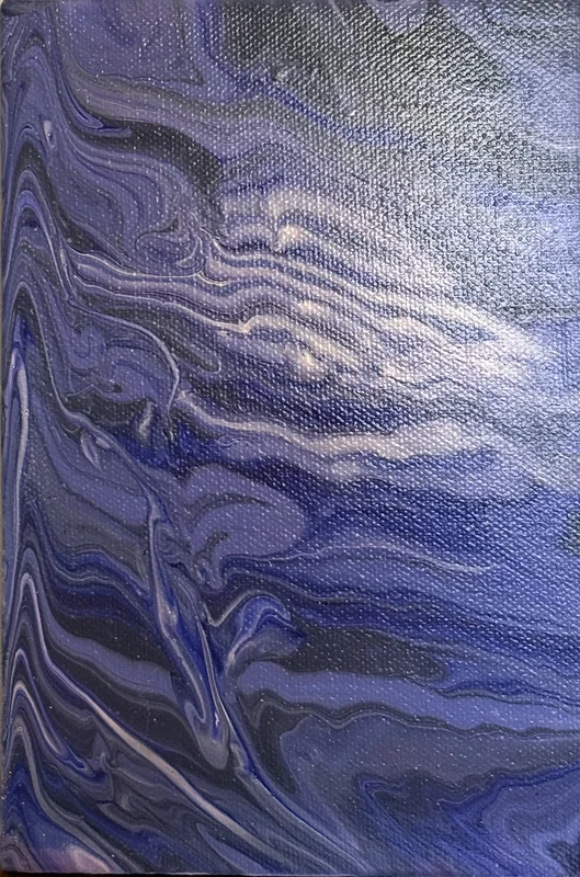 Akrylmålning De blå skiftningarna av Ann-Christin (Acmpainting) Martinsson
