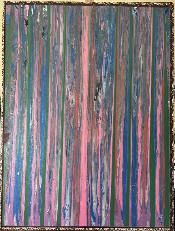 Akrylmålning Lyckans ränder av Ann-Christin (Acmpainting) Martinsson
