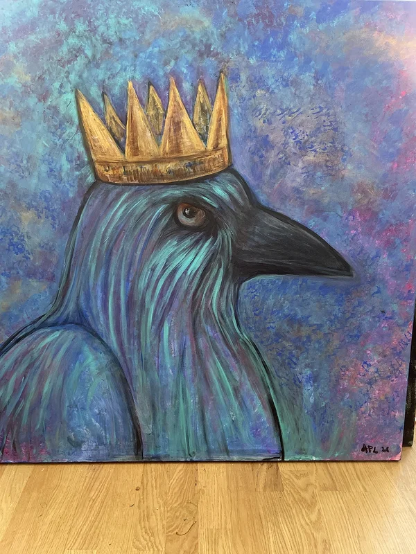 Akrylmålning King av Anne Persson Lucenius