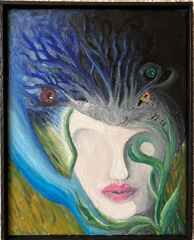 Oljemålning Medusa av Jenny Johansson