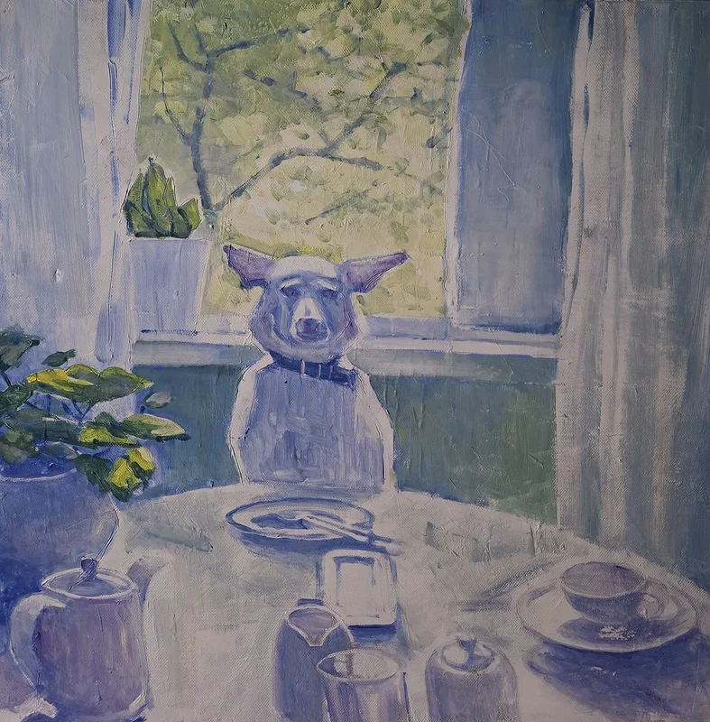 Oljemålning Asya av Olha Shevchenko