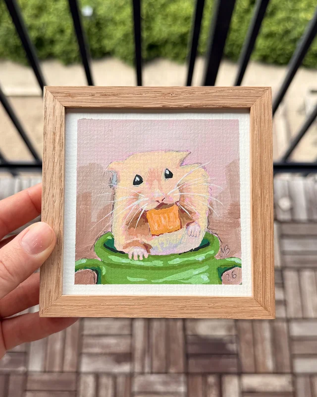 Akrylmålning Snack Time av Maria Borglund