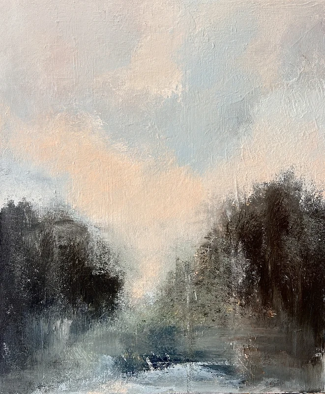 Akrylmålning Där vinden viskar av Ulrica Halling Olsson_art Stockholm