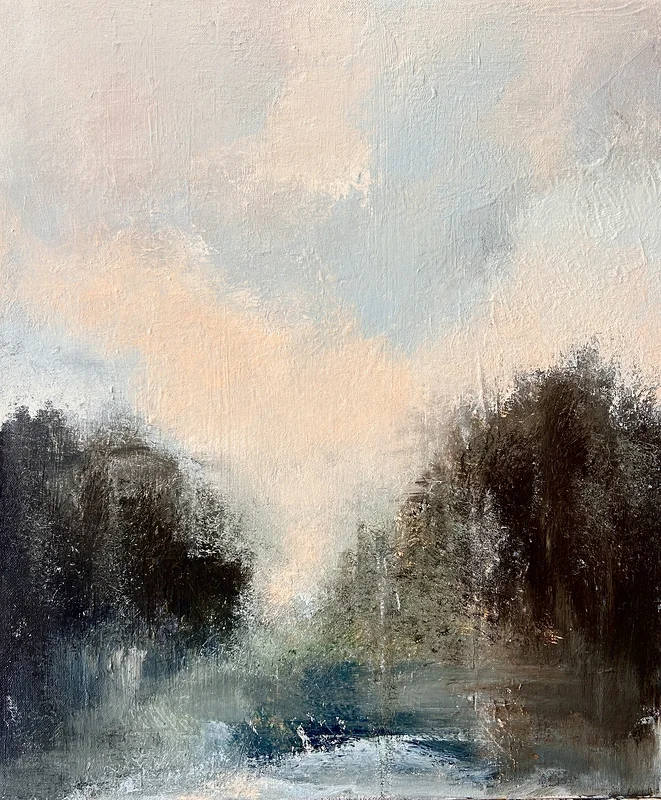 Akrylmålning Där vinden viskar av Ulrica Halling Olsson_art Stockholm