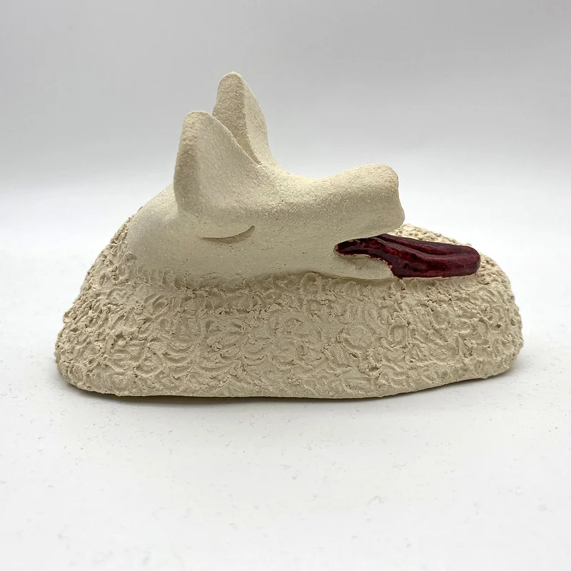 Skulptur Vilodjur (nummer 91) "Lick it now, lick it good!". av Daniel Holking
