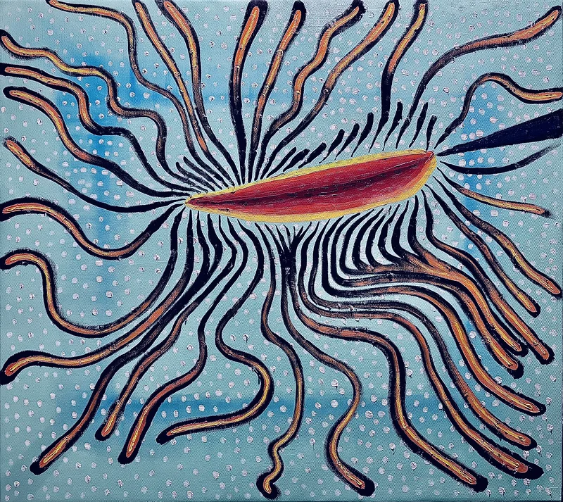 Oljemålning Anemone av David Holmer
