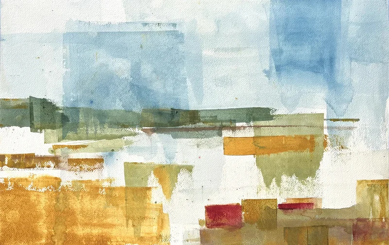 Akvarell Bokenäs/abstrakt nr2 av Herman Heijmans