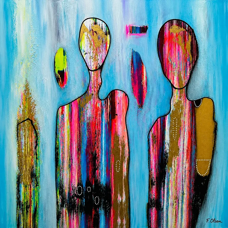 Akrylmålning The ones who are around us 1 av Fredrik Olsen