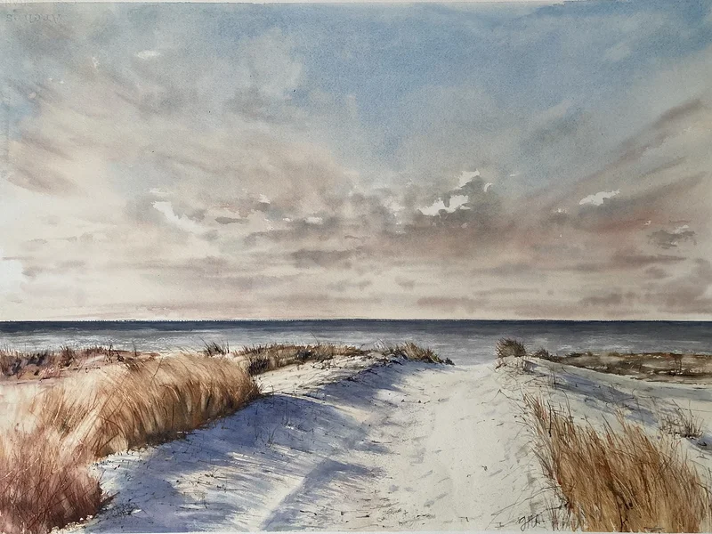 Akvarell Mot havet av Gabriela Mayoral