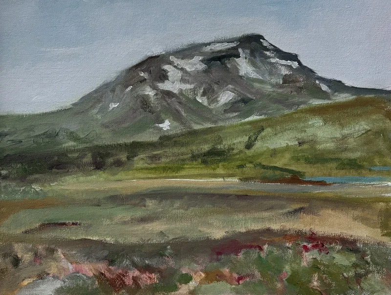 Oljemålning Stekenjokk sketch July av Zachary Dugas