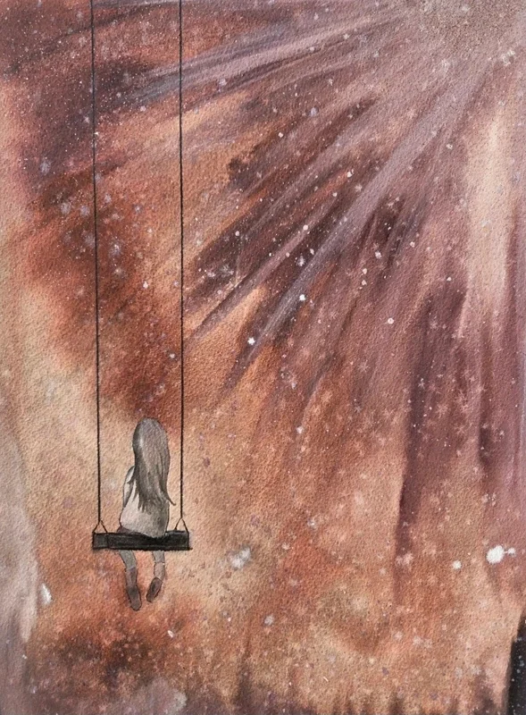 Akvarell Eternity av Mona Glavå