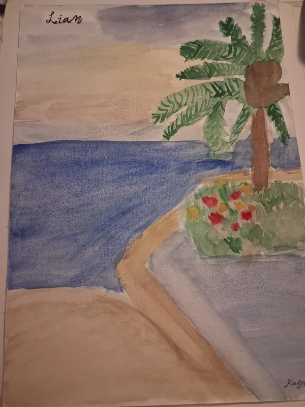 Akvarell Honoring tribute painting for Liam av Katja Tuovila