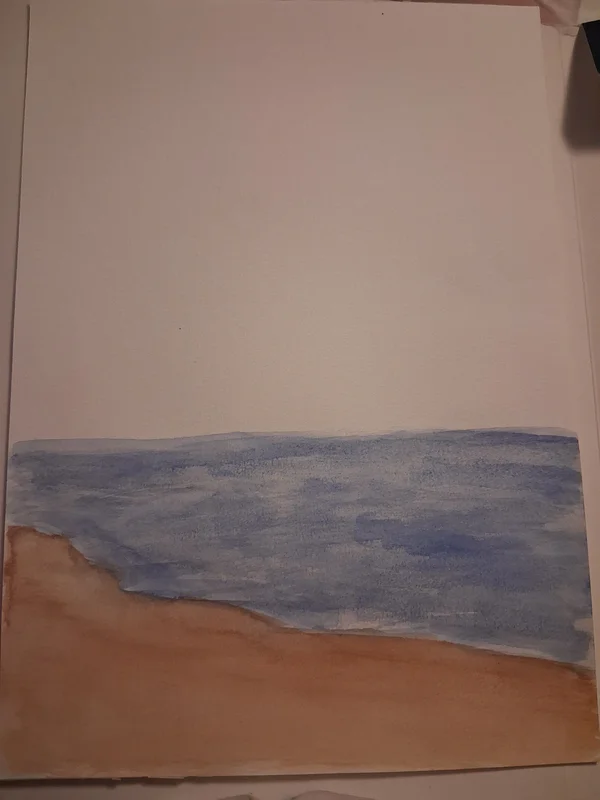 Akvarell Beach av Katja Tuovila
