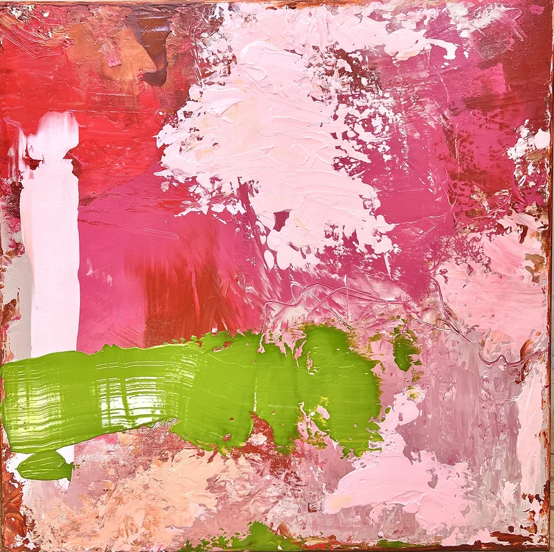 Akrylmålning MOODBOARD - A garden in beautiful disorder av Anna Artistockholm Brandt