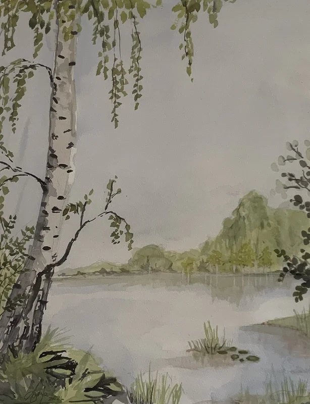 Akvarell Stockholm Nature Reserve av Carlyle Minnaar